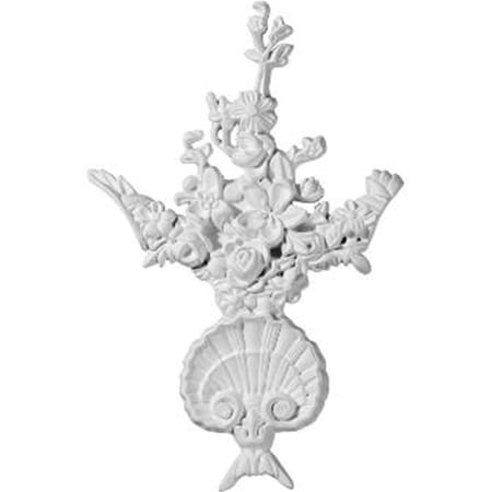 8.25 In. W X 12.5 In. H X 1.25 In. P Architectural Accent - Flower Onlay